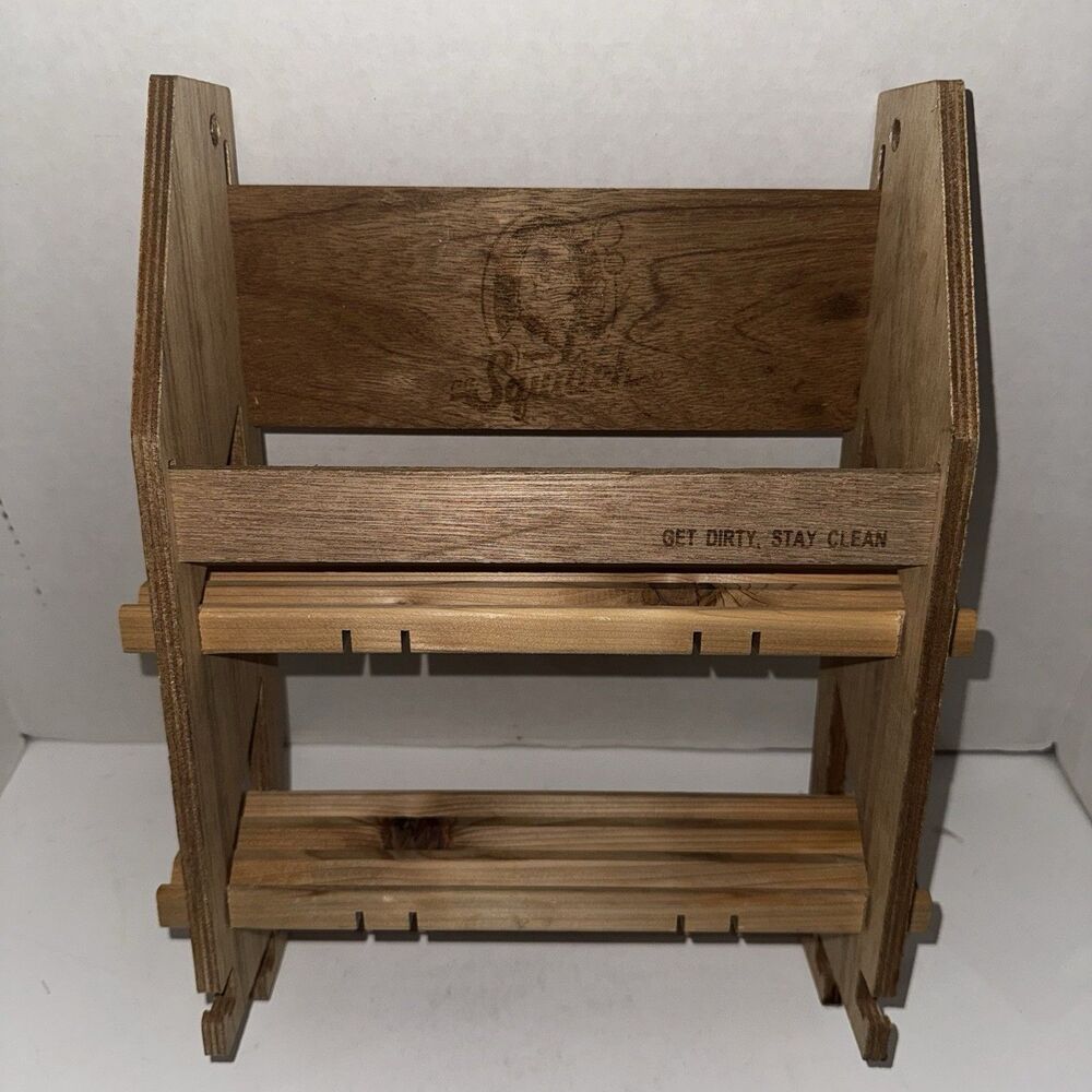 Dr. Squatch Wooden Soap Shower Caddy Rare Discontinued Get Dirty Stay Clean Wood